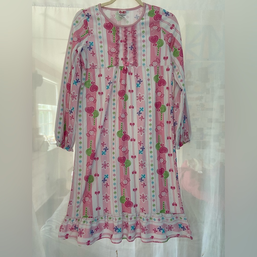 Pj & Me Pink Lollipop Nightgown Girls Size 14/16